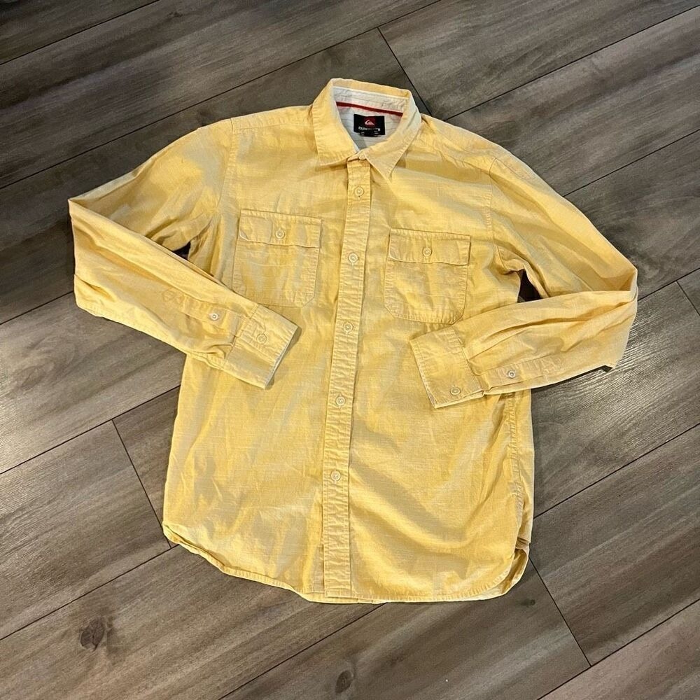 Quiksilver Y2K Yellow Casual‎ Buttonup Men Small I-210